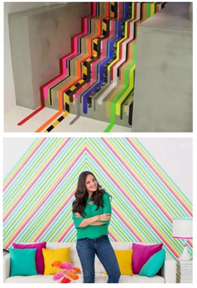 Multicolorsは飾られた壁のためのガム テープを模造しました