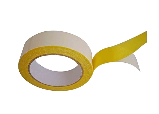 生地の布裏打が付いている卸し売り独特で黄色い付着力のカーペット テープ