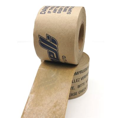 水はカートンのシーリングのためのブラウン注文の印刷されたクラフトのテープを活動化させた