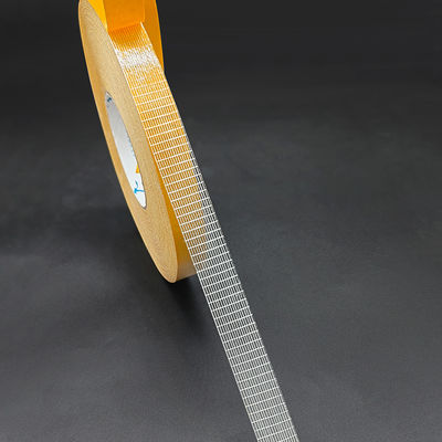 両面ガラス繊維テープ、厚さ220ミクロン、引張強度45 lbs/in、保持力≥24時間、工業用