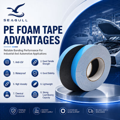 Strong Adhesive Cushioning Insulation PE Foam Tape For Door Window Sealing