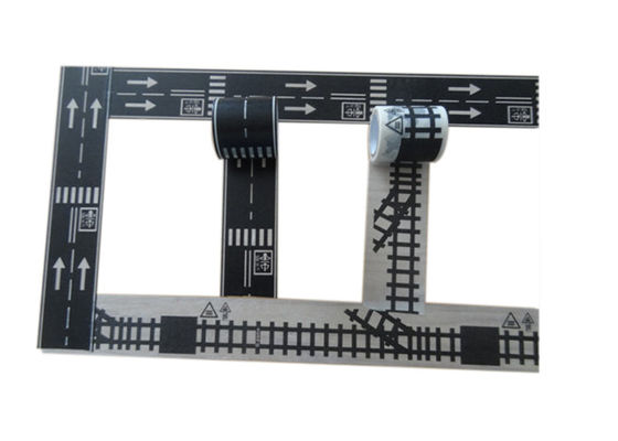 プレミアム道路テーマ和紙テープセット - 10ロール 15mm x 5m デコレーションハイウェイパターンテープ トラベルジャーナル & スクラップブッキング用