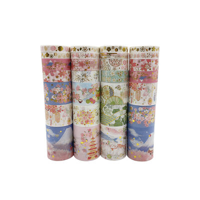 30設計7pcs/Box日本のKawaii漫画付着力の覆うWashiは弾丸ジャーナルScrapbookingの装飾のために録音する